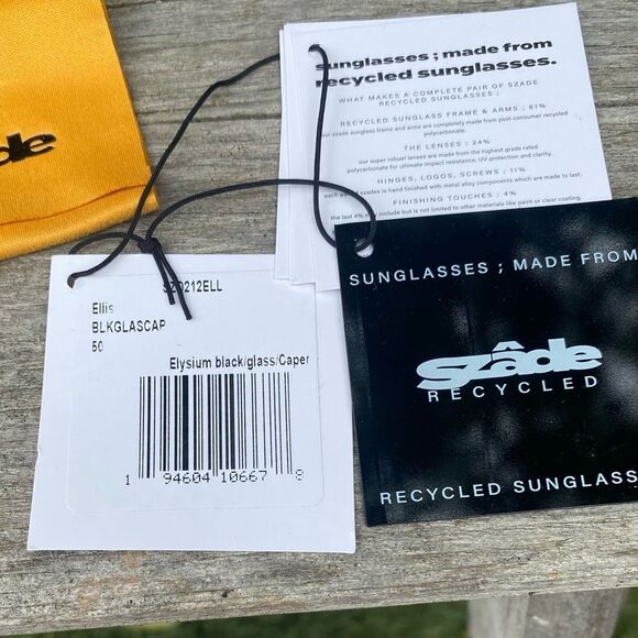 NIB New Women's SZADE Ellis Black/Caper Polarized Sunglasses Sunnies Sustainable - Picture 11 of 13